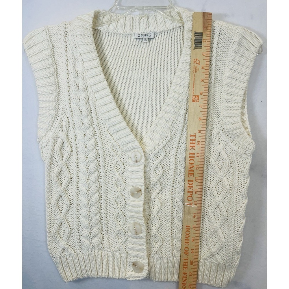 Z SUPPLY Fairway Cable Knit Sleeveless Vest Size‎ XL - Picture 5 of 9